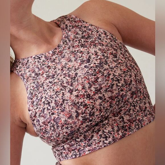 NWOT Athleta Conscious Crop Paint Texture Sunset (XS) - Picture 1 of 7